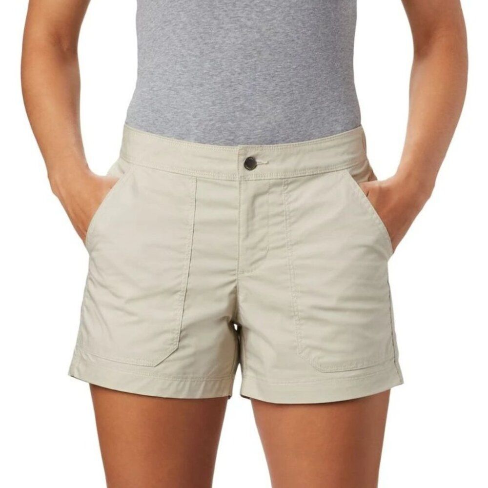 The North Face Women's Hiking Shorts Beige Folded Hem Mid Rise Casual Size 10